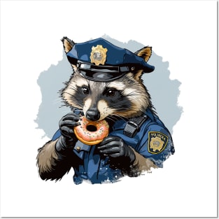 police raccoon Posters and Art